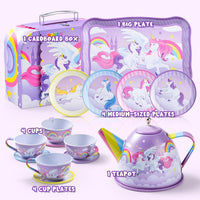 JOYIN Fairy Blossom Tea Party Set for Little Girls - Purple Unicorn - image 2