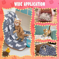 6 Pcs Guinea Pig Bedding Cage Liners Small Animal Flannel Blankets Sleep Mat Absorbent Reusable Pet Pee Bedding Pad Cover for Dog Cat Hamster Ferret Chinchilla Rabbit Hedgehog (30 x 42 Inch, Multi)