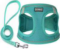 Dog Harness with Leash Set, Step-in Adjustable Puppy Pet Vest - Forest Green / XS(Chest:12"-14")