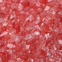 LAIDANLA Rose Quartz Crushed Stone Crystal Chips Bulk - Watermelon Red / 0.22 Pound-（0.2"-0.28"）