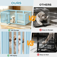 Dog Playpen Indoor, Puppy Playpen, White 23.6" H, 10 Panels - blue / 10 / 23.6 inch Height - image 2