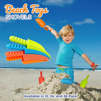4E's Novelty 12 pack of 8 inch plastic sand shovels for kids in assorted colors - view 8