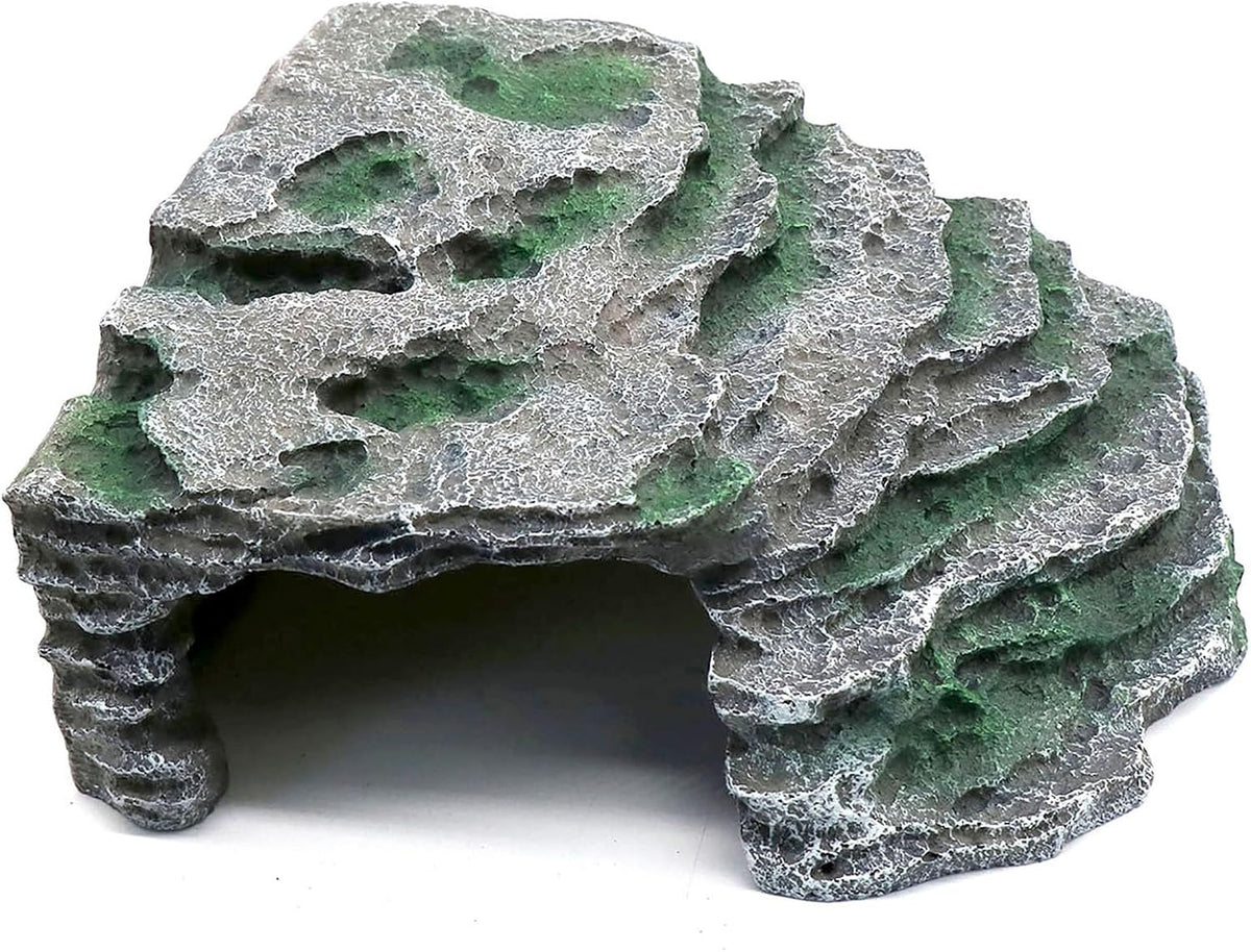 Gecko Hide Shale Scape Step Ledge - Large-B-11.8 * 9.8 * 5.3