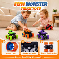 4 Pack Monster Trucks Toys for Boys 2 3 4 5 6 7 Year Old - image 3