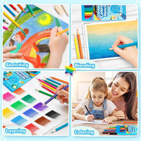 Jyusmile colored pencils bulk set, 432 pre-sharpened pencils in 36 individually wrapped packs - view 5