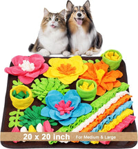 Snuffle Mat for Dogs, 15.4in Felt Wool for Small/Medium Pet Puzzle – Essentials for Dogs - Brown / 20"L x 20"W