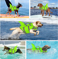 Doglay Dog Life Vest, Ripstop Shark Life Jacket - X-small / Fluorescent Green - image 3