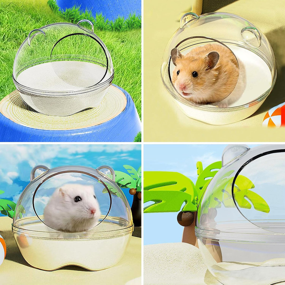 Hamster Bathtub, Hamster Bathroom, Sand Bath Container - S 4.4x4.4x3.5 inch - image 4