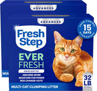 Fresh Step Advanced Simply Unscented Multi Cat Clumping Cat Litter - Advanced Outstretch - Simply Unscented / 32 lb