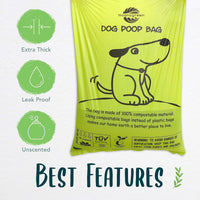 Certified Compostable Dog Poop Bag Rolls - 240 Count (Pack of 1) - image 4