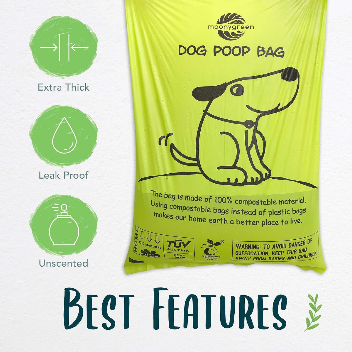 Certified Compostable Dog Poop Bag Rolls - 240 Count (Pack of 1) - image 4