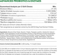 NaturVet Advanced Probiotics & Enzymes, PB6 Dog Soft Chews to Help Sensitive Stomachs and Digestive Issues, Hickory Smoked Bacon Flavored Pet Supplement for Dogs Over 6 Weeks, 70 Count Jar