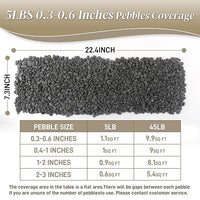 5 lbs Mexican Beach Pebbles, 0.3-0.6 Inch Small Pebbles for Pots Indoor Plants, Succulent, Vase, Fish Tank, Decorative River Rocks for Garden Landscaping, Home Decor, Outdoor Paving, Grey