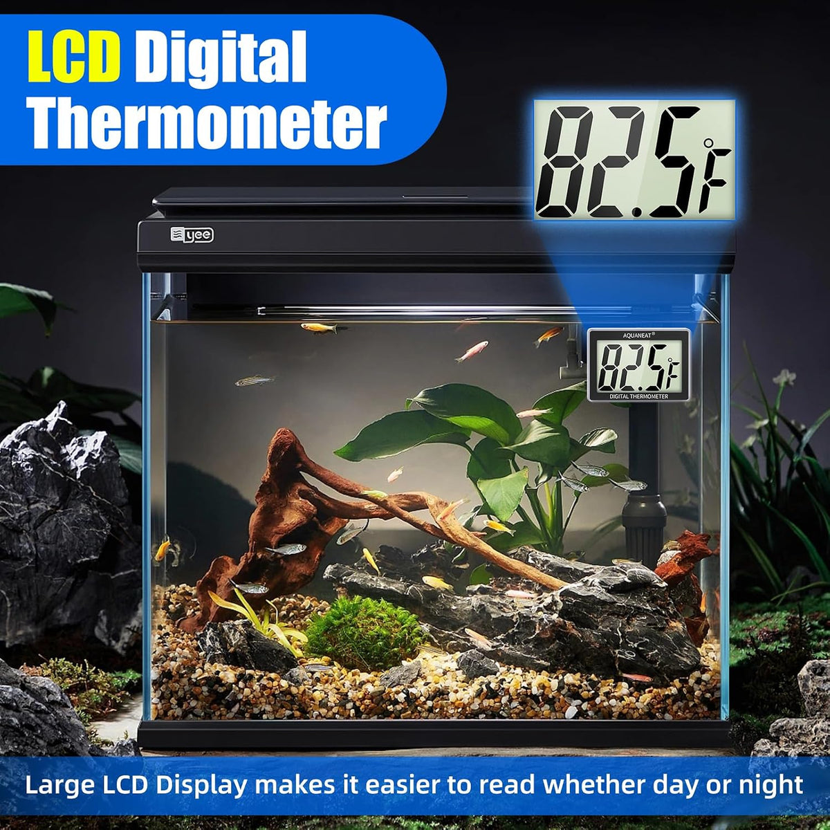 AQUANEAT Aquarium Thermometer, Fish Tank Thermometer - image 4