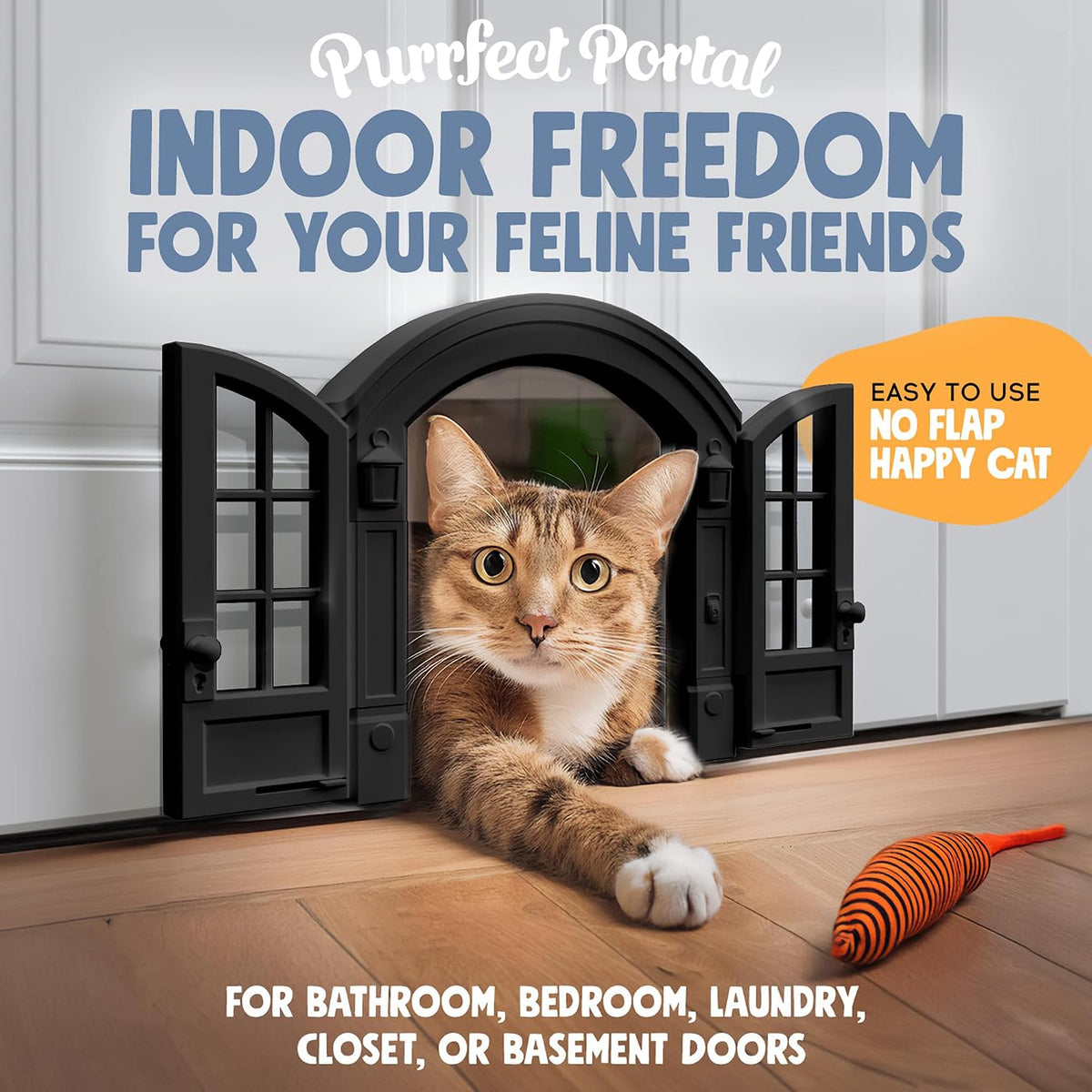 Purrfect Portal French Cat Door - Black 2 - image 2
