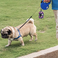 Attachment,Waste Bag Dispenser Zippered Pouch, Fits Any Leash, Includes Free Roll of Dog Bags, Poop Bag Dispenser - 2 Packs, Little Dinosaurs