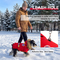 Small Dog Coats, Waterproof - M(Chest 19.6") / Red - image 4