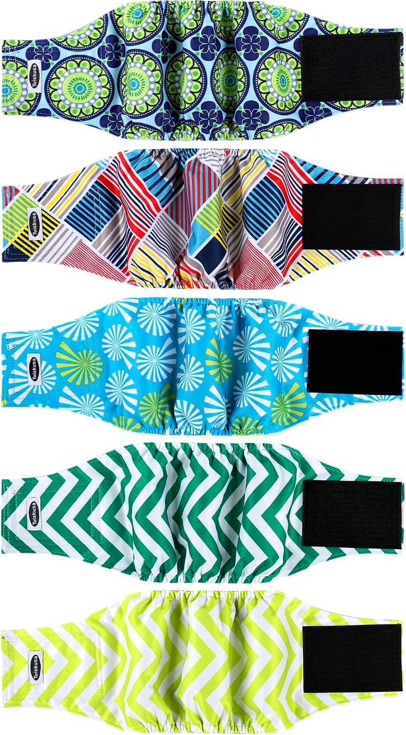 Tuiskusa Male Dog Diapers - Stripes / Large
