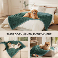 Luciphia Waterproof Dog Blanket - Dark Green / XL (85" x57") - image 4