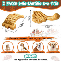 Fuufome Tough Dog Chew Toys for Medium & Large Aggressive Chewers - Yellow - image 4
