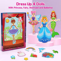 Mocoosy Magnetic Dress Up Dolls for Girls - Princess/Mermaid/Fairy/Ballerina - image 4