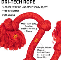 Playology Tug Rope Dog Toys for Large Dogs, Peanut Butter Scent - Mega / Beef - image 2