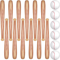 Lewtemi inflatable baseball set with 4 blow-up bats and 2 baseball-print beach balls - view 4