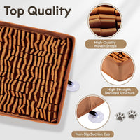 FunFurry Snuffle Mat for Dogs, Dog Puzzle Mat - Brown / 17" X 15" - image 3
