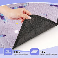 Washable Dog Pee Pads, Non-Slip Waterproof, Feather - Feather Pattern / 24"x24"(Pack of 2) - image 3