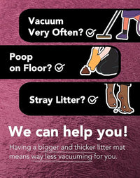 Lukamoo® Cute Cat Litter Mat (30’’x20’’), Large/L, for Kitty Litter & Cute Cat Litter Box