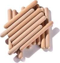 MGTECH 16-pack of 8 inch natural beech wood lummi rhythm sticks with carry bags