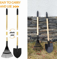 7PCS Kids Gardening Tools, Long Shovel, Rake for Leaves, Spade - Multicolor - image 4