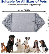 Muddy Mat Doggy Dryer, Highly Absorbent Microfiber Washable Dog Shammy Quick Drying Towel Absorber - 13"x31" / Grey - image 3
