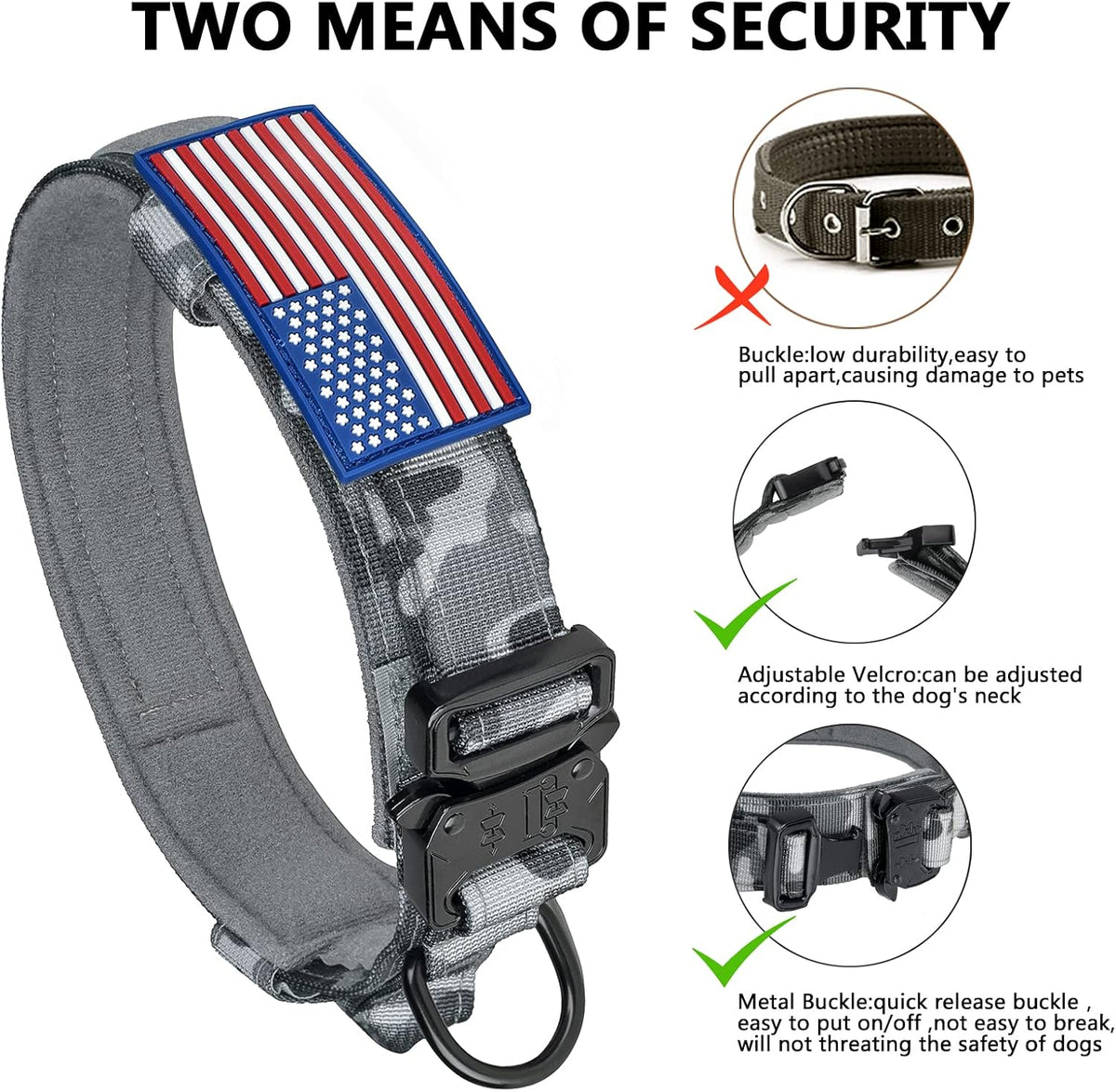DAGANXI Tactical Dog Collar - Camo / XL - image 4
