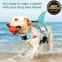 Fragralley Shark Dog Life Jacket - Medium / Blue-Xwy-Shark - image 2