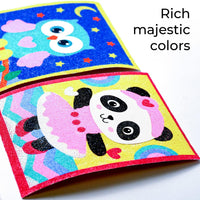 ALEXES sand art kit for kids with sticker sand mosaic pictures and rhinestones - view 4