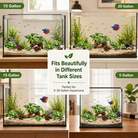 2-Pack Aquarium Decor Fish Tank Decorations 6-inch Betta Fish Tank - G（green 9 Pack） - image 4