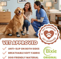 Anti Slip Dog Socks, Dog Socks to Prevent Paw Licking - Grey / S - image 2