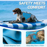 VIVAGLORY Dog Life Vest Neoprene Dog Swim Vest, M - Cyra Blue / XL: 29-34in (Ribcage Girth) - image 2