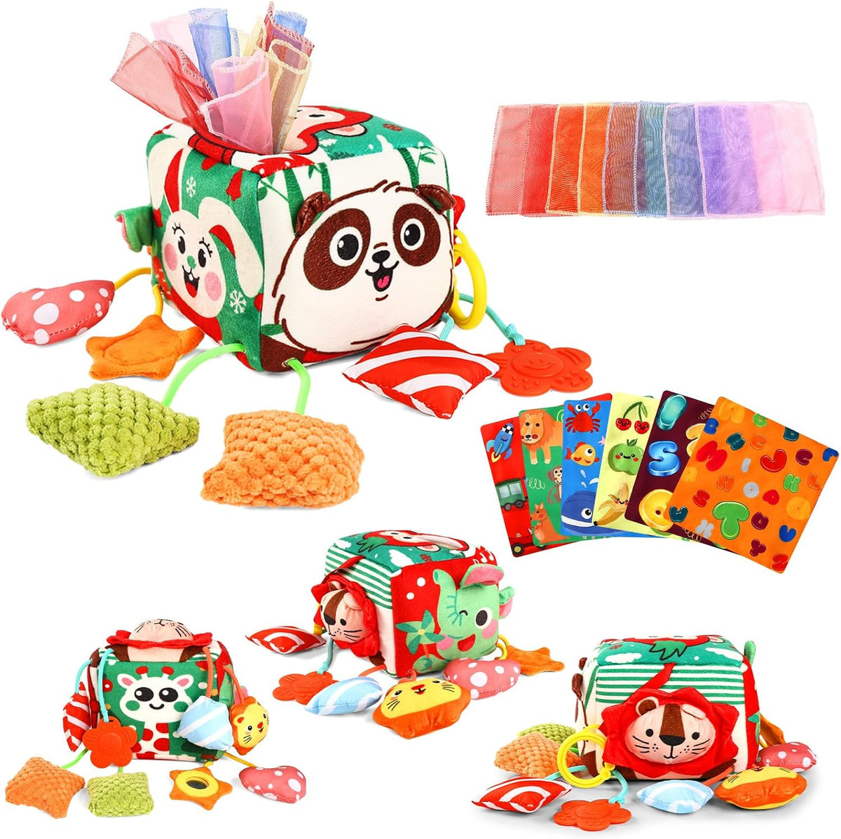 YOGINGO Baby Toys 6 to 12 Months - Square Multicolor