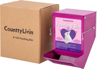 Metal Small Animal Feeder with Lid, Heavy Duty - 4.6 inch / Purple - image 2