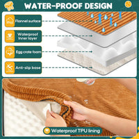 Dog Car Bed, Non-Slip Backseat Extender Pet Mat 50"x24.6"x2" – Essentials for Dogs - Medium (50"L×24.6"W×2"H) / Brown - image 4