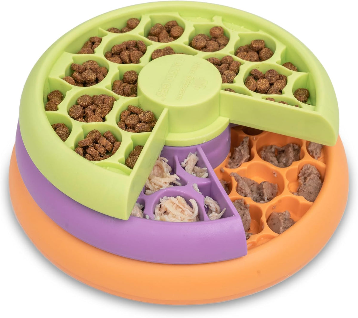 Catstages Slow Feeder Bowl & Treat Puzzle Cat Toy - Lickin' Layers