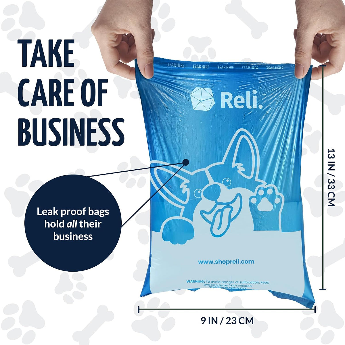Reli. Biodegradable Dog Poop Bags Rolls Unscented – Essentials for Dogs - image 3