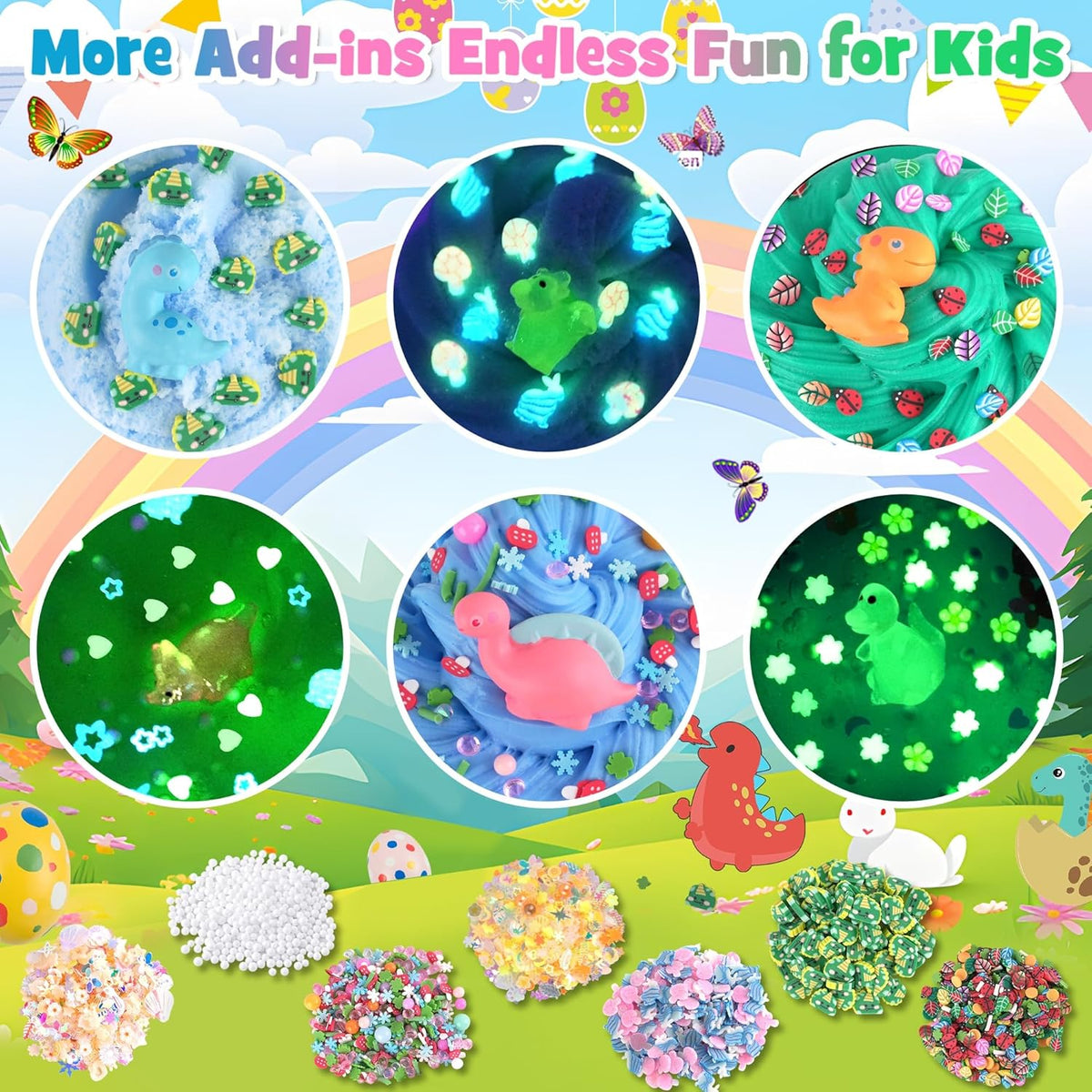 6 Pack Halloween Slime Kit, Cloud Butter Slime for Girls Boys – Fun for Kids & Family - Dinosaur - image 4