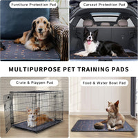 Washable Pee Pads for Dogs - Leaves - Light Grey / 31x36 Inch (Pack of 2) - image 4