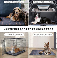 Sunheir Washable Pee Pads for Dogs Extra Large 36" x 72" 2-Pack, Reusable Puppy Pads Pet Training Pads, Waterproof Dog Pee Pads for Crate, Whelping Pad, Non-Slip Protects Against Urine Leakage