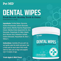 Pet MD Proden PlaqueOff & Dental Wipes for Dogs