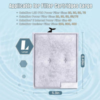 12 Pack Large Filter Cartridges Compatible with Aqueon QuietFlow Power Filter Size 20,30,50,75 & E Internal Power Filter Size 40 & Canister Filter Size 200/300/400 & Zilla Large Filter