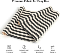 FUKUMARU Hammock Wall Mounted Cat Beds and Perches, Wooden Kitten Walls Furniture, Stable Cats Shelves for Sleeping, Playing, Climbing, and Lounging, Black Stripe